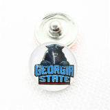 20pcs Georgia State University Snap Buttons for 18mm US Teams Snap Bracelet