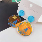 10pcs Acrylic Flower Pendants for DIY Jewelry Making
