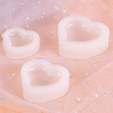3 Pcs Heart Shape Silicone Casting Resin Molds For DIY Crystal Epoxy Pendants