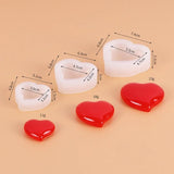 3 Pcs Heart Shape Silicone Casting Resin Molds For DIY Crystal Epoxy Pendants