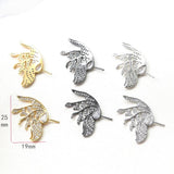 1 Pair 19 * 25mm Zircon Angel Wings Baroque Pearl Pin Accessories