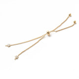 2PCS Star Zircon Bracelet 14k Plated DIY Brass Accessories