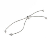 2PCS Star Zircon Bracelet 14k Plated DIY Brass Accessories