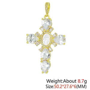 MIHUA 18K Real Plated CZ Necklace Pendant
