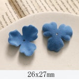 10 PCS Acrylic Flocking Flowers Bead Caps for DIY Jewelry Making