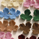 10 PCS Acrylic Flocking Flowers Bead Caps for DIY Jewelry Making