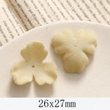 10 PCS Acrylic Flocking Flowers Bead Caps for DIY Jewelry Making