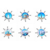 Dubai Style Rudder Fridge Magnets Zinc Alloy Accessories