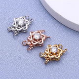 925 Silver DIY Hexagram Buckle Pearl Necklace Bracelet Connection