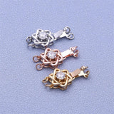 925 Silver DIY Hexagram Buckle Pearl Necklace Bracelet Connection