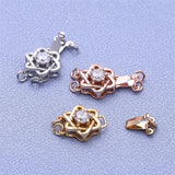 925 Silver DIY Hexagram Buckle Pearl Necklace Bracelet Connection