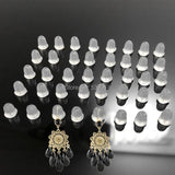 1000Pcs Silicone Barrel Bullet Style Earring Back DIY Findings