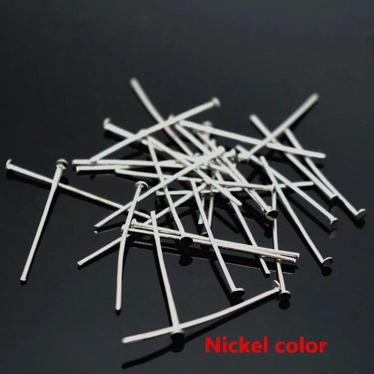 26MM Flat Head Pins 1000Pcs Metal Silver Bronze Nickel Plated