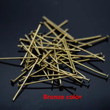 26MM Flat Head Pins 1000Pcs Metal Silver Bronze Nickel Plated
