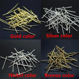 26MM Flat Head Pins 1000Pcs Metal Silver Bronze Nickel Plated