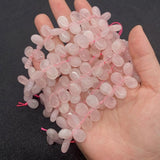 Natural Stone Pink Crystal Quartz Bracelet Necklace