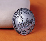 30MM Vintage Silver Motorcycle Leathercraft Conchos in Memory of Fallen Bikers