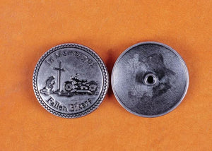 30MM Vintage Silver Motorcycle Leathercraft Conchos in Memory of Fallen Bikers