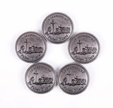 30MM Vintage Silver Motorcycle Leathercraft Conchos in Memory of Fallen Bikers