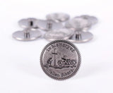 30MM Vintage Silver Motorcycle Leathercraft Conchos in Memory of Fallen Bikers