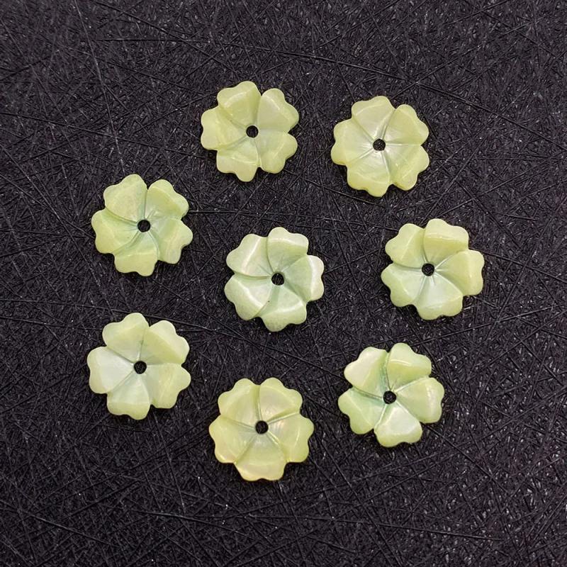 Dyed Shell Flower Loose Beads for DIY Jewelry Earrings