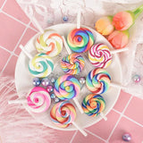 10Pcs Soft DIY Pottery Lollipop Charms Resin DIY Bottle Pendants