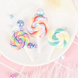 10Pcs Soft DIY Pottery Lollipop Charms Resin DIY Bottle Pendants