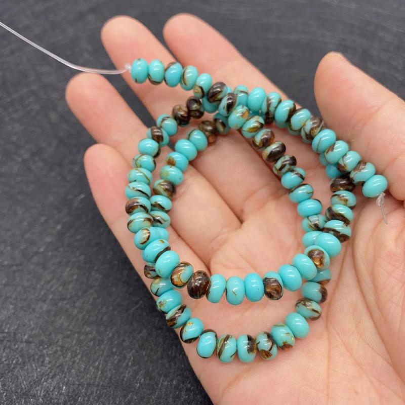 Turquoise Bead Spacer Charm for Jewelry Making