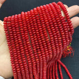 Natural Coral Beads Flat Round Shape Loose Beads for Jewelry Making