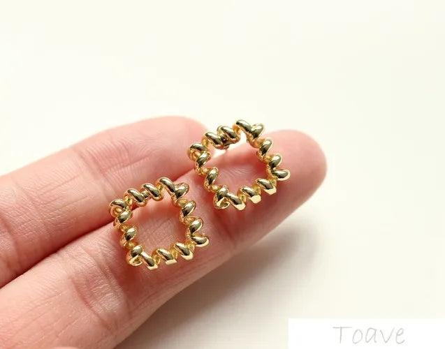 2pcs French Vintage 925 Silver Stud Earrings Accessories