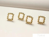 2pcs French Vintage 925 Silver Stud Earrings Accessories