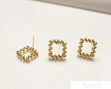 2pcs French Vintage 925 Silver Stud Earrings Accessories
