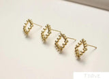 2pcs French Vintage 925 Silver Stud Earrings Accessories
