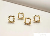 2pcs French Vintage 925 Silver Stud Earrings Accessories