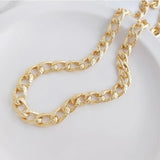 9mm 14K Brass Snake Skin Cuban Necklace Key Chain