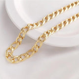 9mm 14K Brass Snake Skin Cuban Necklace Key Chain