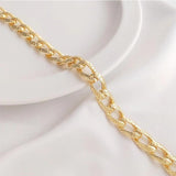 9mm 14K Brass Snake Skin Cuban Necklace Key Chain