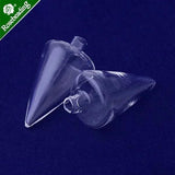 10pcs Clear Glass Water Droplets Shape Pendant Wishing Bottles