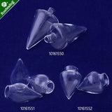 10pcs Clear Glass Water Droplets Shape Pendant Wishing Bottles