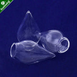 10pcs Clear Glass Water Droplets Shape Pendant Wishing Bottles