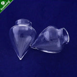 10pcs Clear Glass Water Droplets Shape Pendant Wishing Bottles