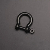 10 Pack Outdoor U-D Buckle Black, Silver Alloy Clasps DIY Jewelry Making