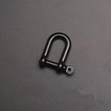 10 Pack Outdoor U-D Buckle Black, Silver Alloy Clasps DIY Jewelry Making
