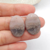 Purple Agate Women Earring Pair, Birthday Gift, Natural Gemstone, 25x18x3mm