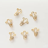 14K Gold-Clad Zirconium Inlaid Screws Decorative Buckle DIY Jewelry