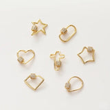 14K Gold-Clad Zirconium Inlaid Screws Decorative Buckle DIY Jewelry
