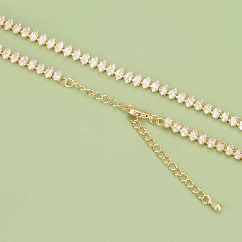 MB94 Fashion Rhodium Plated Zircon Mash Up Necklace