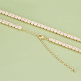 MB94 Fashion Rhodium Plated Zircon Mash Up Necklace