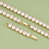MB94 Fashion Rhodium Plated Zircon Mash Up Necklace