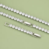 MB94 Fashion Rhodium Plated Zircon Mash Up Necklace